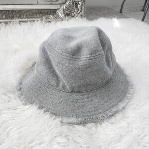Hat Attack ❄️ Frayed Edge Bucket Hat ❄️ Light Grey ❄️ Flannel Hat Attack Women main image 2